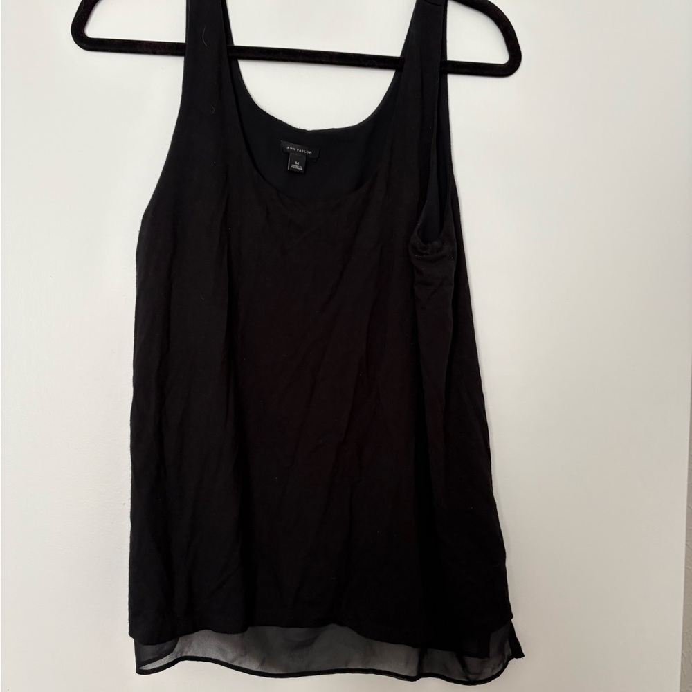 Ann Taylor Classic Black Tank Top